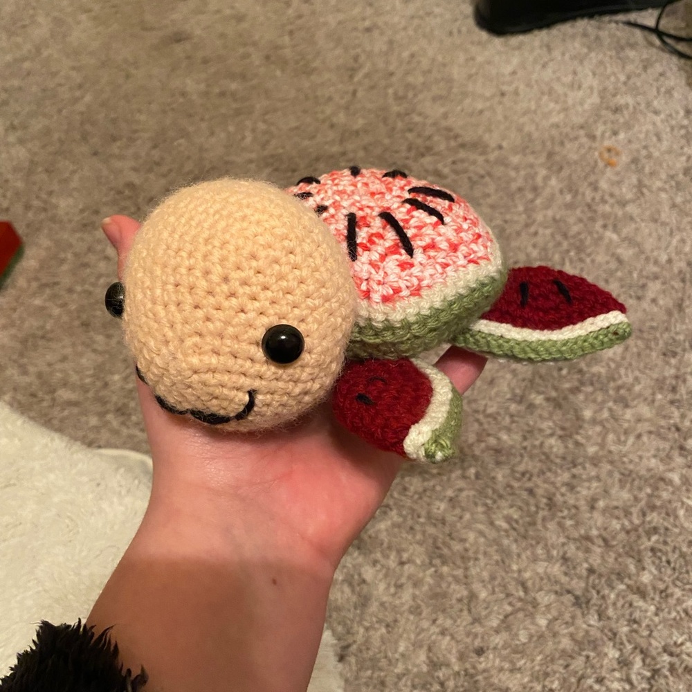 kawaii plush crochet watermelon turtle harry styles inspired